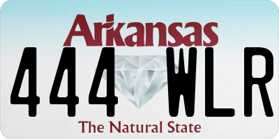 AR license plate 444WLR