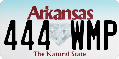 AR license plate 444WMP
