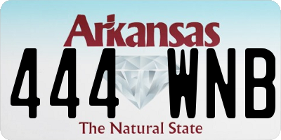 AR license plate 444WNB