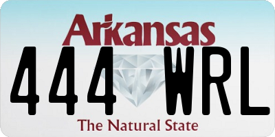 AR license plate 444WRL