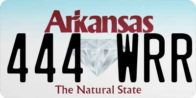 AR license plate 444WRR