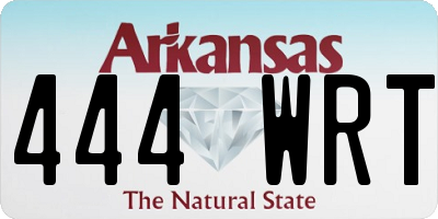 AR license plate 444WRT