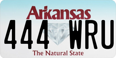 AR license plate 444WRU