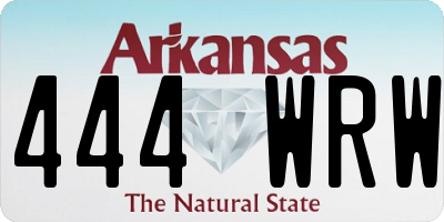 AR license plate 444WRW