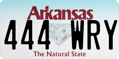 AR license plate 444WRY