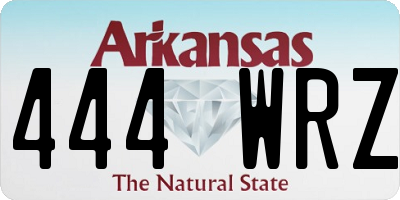 AR license plate 444WRZ