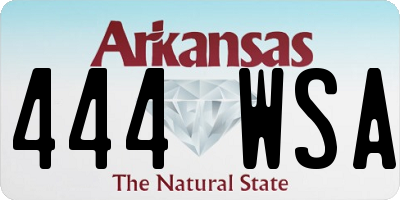 AR license plate 444WSA