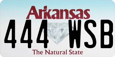 AR license plate 444WSB