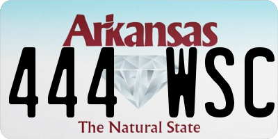 AR license plate 444WSC