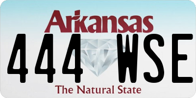 AR license plate 444WSE