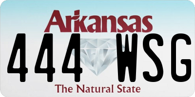 AR license plate 444WSG