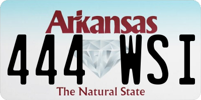 AR license plate 444WSI