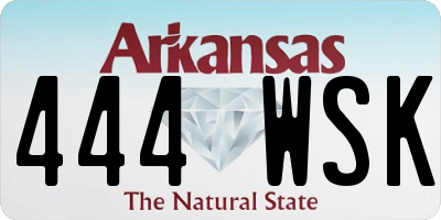 AR license plate 444WSK