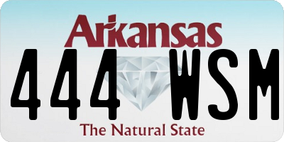 AR license plate 444WSM