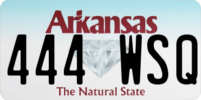 AR license plate 444WSQ