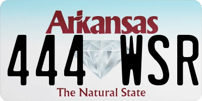 AR license plate 444WSR