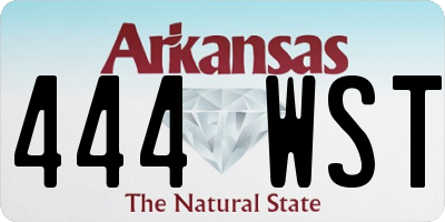 AR license plate 444WST