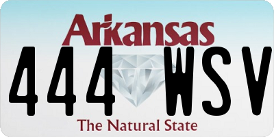 AR license plate 444WSV