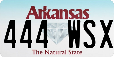 AR license plate 444WSX