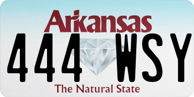 AR license plate 444WSY