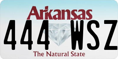 AR license plate 444WSZ
