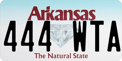 AR license plate 444WTA