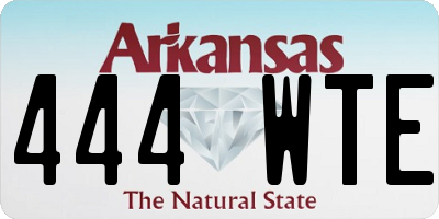 AR license plate 444WTE