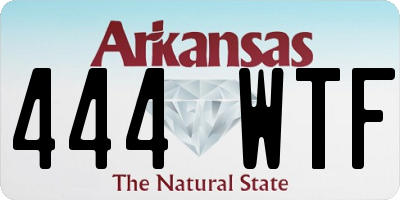 AR license plate 444WTF