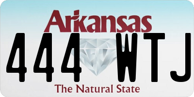 AR license plate 444WTJ