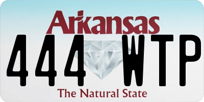 AR license plate 444WTP