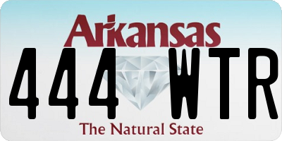 AR license plate 444WTR