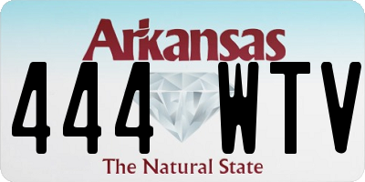 AR license plate 444WTV