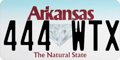 AR license plate 444WTX