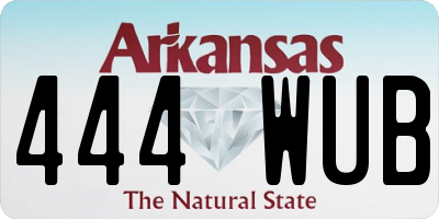 AR license plate 444WUB