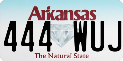 AR license plate 444WUJ