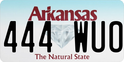 AR license plate 444WUO