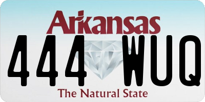 AR license plate 444WUQ