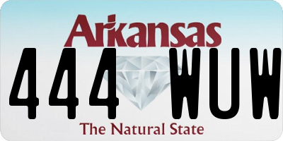 AR license plate 444WUW