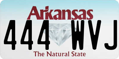 AR license plate 444WVJ