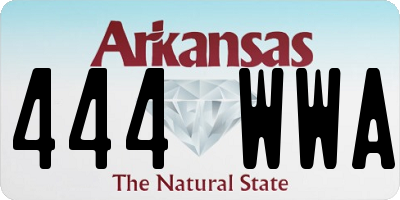 AR license plate 444WWA