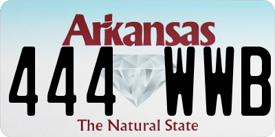 AR license plate 444WWB