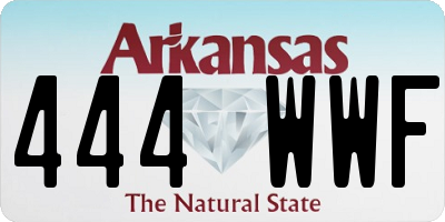 AR license plate 444WWF