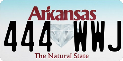 AR license plate 444WWJ