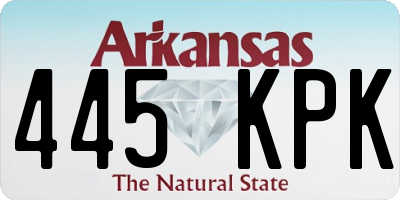 AR license plate 445KPK