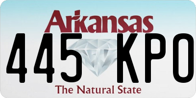 AR license plate 445KPO