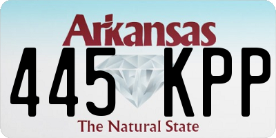 AR license plate 445KPP