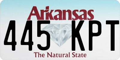 AR license plate 445KPT