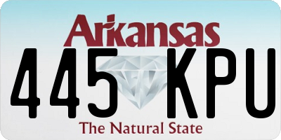 AR license plate 445KPU