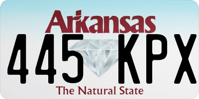 AR license plate 445KPX