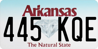 AR license plate 445KQE